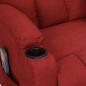 Preview: Massagesessel Elektrisch Weinrot Stoff