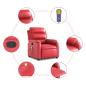 Preview: Massagesessel Rot Kunstleder