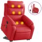 Preview: Massagesessel mit Aufstehhilfe Rot Kunstleder