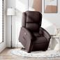 Preview: ARDEBO.de - Relaxsessel mit Aufstehhilfe Dunkelbraun Stoff