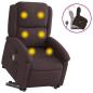 Preview: Massagesessel mit Aufstehhilfe Dunkelbraun Stoff
