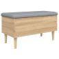 Preview: Sitzbank mit Stauraum Sonoma-Eiche 82x42x46 cm Holzwerkstoff