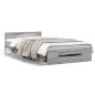 Preview: Bettgestell mit Schublade Grau Sonoma 100x200 cm Holzwerkstoff