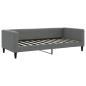 Preview: Tagesbett Ausziehbar mit Schubladen Dunkelgrau 100x190 cm Stoff