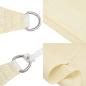 Preview: Sonnensegel 160 g/m² Creme 3,5x5 m HDPE