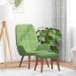 Preview: ARDEBO.de - Relaxsessel mit Hocker Hellgrün Samt
