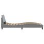 Preview: Bettgestell Dover Hellgrau 90x190 cm Stoff