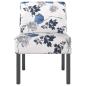Preview: Polsterstuhl Blau Blumenmuster Stoff