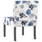 Preview: Polsterstuhl Blau Blumenmuster Stoff