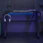Preview: ARDEBO.de - Gaming-Schreibtisch mit ZZ-Gestell Schwarz 110x60x75 cm