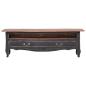 Preview: TV-Schrank 120x30x40 cm Schwarz Altholz Massiv