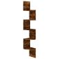 Preview: Wand-Eckregal Räuchereiche 19x19x123 cm Holzwerkstoff