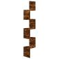 Preview: Wand-Eckregal Räuchereiche 19x19x123 cm Holzwerkstoff