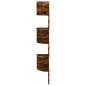 Preview: Wand-Eckregal Räuchereiche 19x19x123 cm Holzwerkstoff
