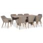 Preview: ARDEBO.de - 9-tlg. Garten-Essgruppe mit Auflagen Poly Rattan
