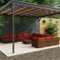 Preview: ARDEBO.de - 12-tlg. Garten-Lounge-Set mit Kissen Poly Rattan Braun