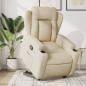 Preview: ARDEBO.de - Relaxsessel mit Aufstehhilfe Creme Stoff
