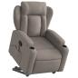 Preview: Massagesessel mit Aufstehhilfe Taupe Stoff