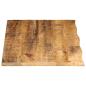 Preview: Tischplatte 110x60x3,8 cm Baumkante Massivholz Raues Mangoholz