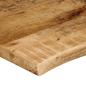 Preview: Tischplatte 110x60x3,8 cm Baumkante Massivholz Raues Mangoholz