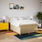 Preview: Boxspringbett mit Matratze Creme 140x190 cm Stoff