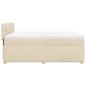 Preview: Boxspringbett mit Matratze Creme 140x190 cm Stoff