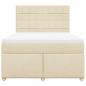 Preview: Boxspringbett mit Matratze Creme 140x190 cm Stoff