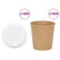 Preview: ARDEBO.de - Pappbecher mit Deckeln 1000 Stk. 4oz 100ml