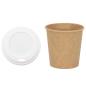 Preview: Pappbecher mit Deckeln 1000 Stk. 4oz 100ml