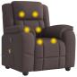 Preview: Massagesessel Dunkelbraun Stoff