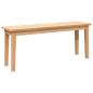 Preview: Bank 110 cm Massivholz Gummibaum