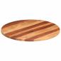 Preview: ARDEBO.de - Tischplatte Massivholz Akazie Rund 25-27 mm 80 cm