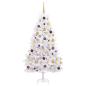 Preview: Künstlicher Weihnachtsbaum 180 cm PVC und Stahl Weiß
