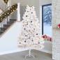 Preview: ARDEBO.de - Künstlicher klappbarer Weihnachtsbaum Weiß 128 x 128 x 270 cm