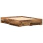 Preview: Bettrahmen mit Schubladen Altholz 140 x 200 cm Holzwerkstoff