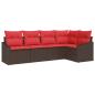 Preview: Sofa Set 5 stk. Braun [Synthetisch]: Poly Rattan
