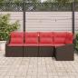 Preview: Sofa Set 5 stk. Braun [Synthetisch]: Poly Rattan