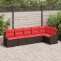 Preview: ARDEBO.de - Sofa Set 6 stk. Braun [Synthetisch]: Poly Rattan