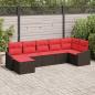 Preview: ARDEBO.de - Sofa Set 7 Stk. Braun [Synthetisch]: Poly Rattan