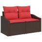 Preview: Sofa Set 7 Stk. Braun [Synthetisch]: Poly Rattan