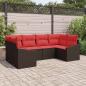 Preview: ARDEBO.de - Sofa Set 6 stk. Braun [Synthetisch]: Poly Rattan
