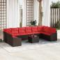 Preview: ARDEBO.de - Sofa Set 11 stk. Braun [Synthetisch]: Poly Rattan
