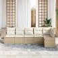 Preview: Gartensofa-set 6 stk. Beige Poly-Rattan