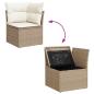 Preview: Gartensofa-set 9 stk. Beige und Creme Poly-Rattan
