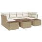 Preview: Gartensofa-set 8 stk. Beige und Creme Poly-Rattan