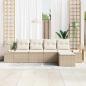 Preview: Garten-Sofa-Set 5 stk. Beige und Creme Poly-Rattan