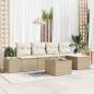 Preview: ARDEBO.de - Garten-Sofa-Set 5 stk. Beige und Creme Poly-Rattan