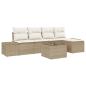 Preview: Garten-Sofa-Set 5 stk. Beige und Creme Poly-Rattan