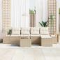 Preview: Garten-Sofa-Set 5 stk. Beige und Creme Poly-Rattan