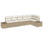Preview: Gartensofa-set 6 stk. Beige und Creme Poly-Rattan